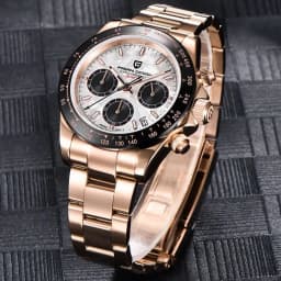 PAGANI DESIGN 2026 New Men's Watches Luxury Rose Gold Quartz Watch For Men 100M Waterproof Sports Chronograph Wristwatch Men