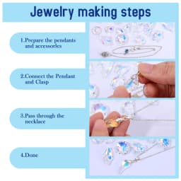 AB Color Crystal Pendant Beads Charms Multi -shape Glass Beads Jewelry Gems Stones for Jewelry Making Supplies DIY Earrings