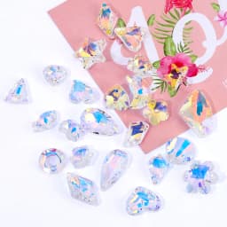 AB Color Crystal Pendant Beads Charms Multi -shape Glass Beads Jewelry Gems Stones for Jewelry Making Supplies DIY Earrings