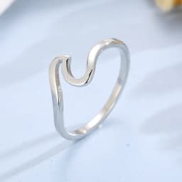 316L Stainless Steel Wave Rings For Women Men New Simple Design Sea Wave Shape Ring Size 5-10 Surf Wavy Jewelry