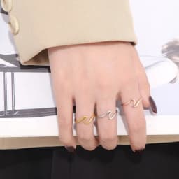 316L Stainless Steel Wave Rings For Women Men New Simple Design Sea Wave Shape Ring Size 5-10 Surf Wavy Jewelry