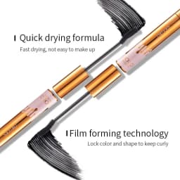 3D Mascara Lengthening Black Lash Eyelash Extension Eye Lashes Brush Beauty Makeup Long-wearing Gold Color Mascara