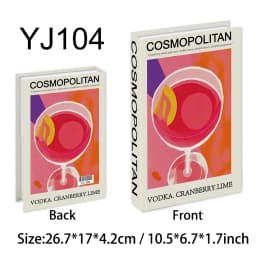 Aperol Cocktail Luxury Fake Books Decoration Coffee Table Decorative Books Club Villa Hotle Decoration Shooting Props Home Extra