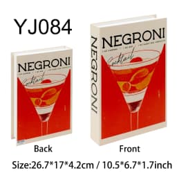 Aperol Cocktail Luxury Fake Books Decoration Coffee Table Decorative Books Club Villa Hotle Decoration Shooting Props Home Extra