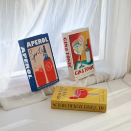 Aperol Cocktail Luxury Fake Books Decoration Coffee Table Decorative Books Club Villa Hotle Decoration Shooting Props Home Extra