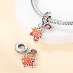 925 Silver Color Fashion Squirrel Maple Leaf Honey Autumn Series Charms Bead Fit 3mm 925 Original Bracelets Fine DIY Jewelry