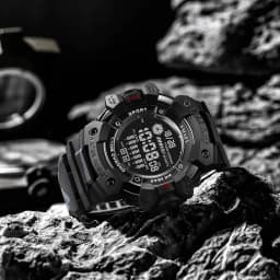 SMAEL Military Digital Watch LED Sports Wristwatches 50m Waterproof LED Stopwatch 8050 Army Watches Digital Big Dail Clock Alarm