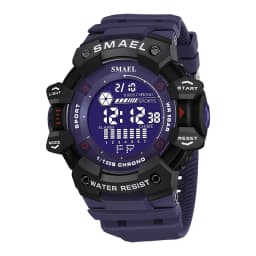 SMAEL Military Digital Watch LED Sports Wristwatches 50m Waterproof LED Stopwatch 8050 Army Watches Digital Big Dail Clock Alarm