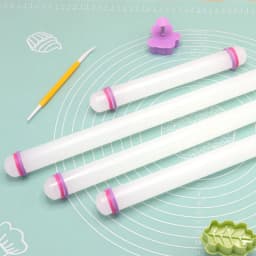 23/33/45/50cm Plastic Rolling Pin Kitchen Cake Baking Tool PP Non Stick Surface Stick Circled Household Sugar Dough Rolling Mach