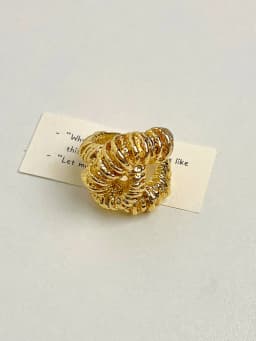 Vintage Gold Plated Black Agate Metal Chunky Open Rings for Women Girls Exaggerated Charm Party Jewelry Accessory