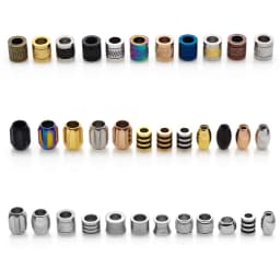 4-10pcs Stainless Steel Big Hole Beads Loose Spacer Beads For Diy Bracelets Jewelry Making Paracord Knife Lanyard Accessories
