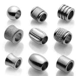 4-10pcs Stainless Steel Big Hole Beads Loose Spacer Beads For Diy Bracelets Jewelry Making Paracord Knife Lanyard Accessories