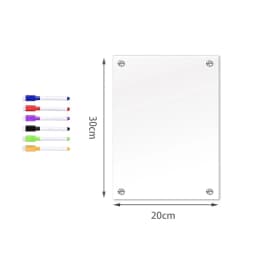Magnetic Transparent Acrylic Week Plan Message Board Scratchable Magnetic Refrigerator Sticker
