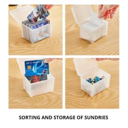 2/4PCS Small Semi-Transparent Plastic Cards Cases Folder Matte Flip-Top Jewelry Box Accessories Storage Organize Packaging Boxes