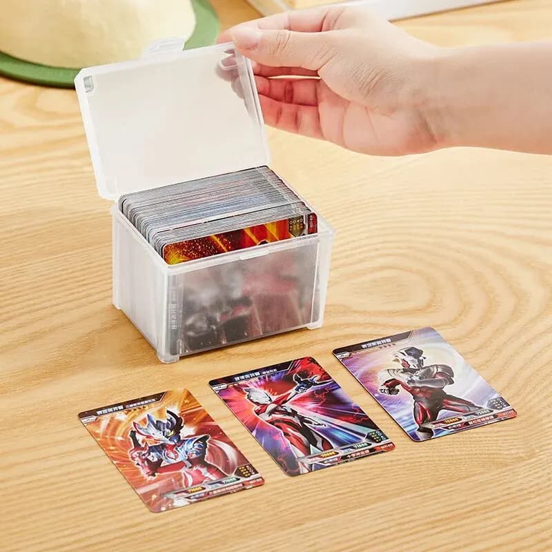 2/4PCS Small Semi-Transparent Plastic Cards Cases Folder Matte Flip-Top Jewelry Box Accessories Storage Organize Packaging Boxes