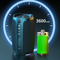 ZEALOT-S49 Portable Bluetooth Speaker 360 Stereo Sound 20W IPX6 Waterproof Wireless Bluetooth 5.2 Outdoor Speaker