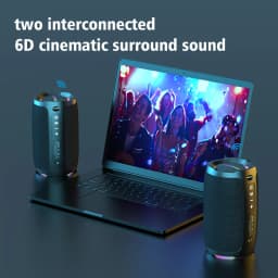 ZEALOT-S49 Portable Bluetooth Speaker 360 Stereo Sound 20W IPX6 Waterproof Wireless Bluetooth 5.2 Outdoor Speaker
