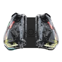 LinYuvo KS40 Transparent Style Wireless Handle for Switch Lite/OLED with 8 LED Lights,Turbo Function,Dual Vibration & Macro Keys