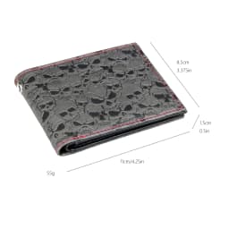 Skull Double Fold Wallet ,Versatile Credit Card Holder