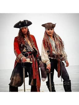 Faux Leather Pirate Hat - Brown Imitation of Old Colonial Style Tricorn , For Holiday Party Cosplay Halloween