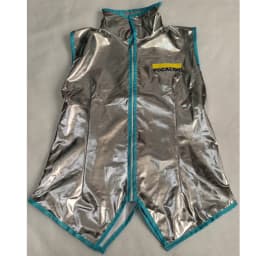 Miku Cosplay Full Set Silver Leather Fabric Suit Miku Cosplay Headwear Costume Outfit JK Sailor Dress High School Uniform Hallow