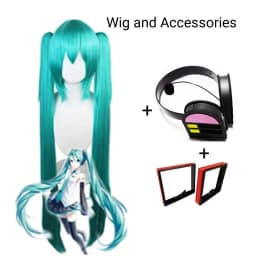 Miku Cosplay Full Set Silver Leather Fabric Suit Miku Cosplay Headwear Costume Outfit JK Sailor Dress High School Uniform Hallow