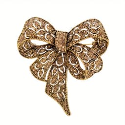 Luxury Crystal Bow Ribbon Brooches For Women Men Fashion Bowknot Pins Jewelry