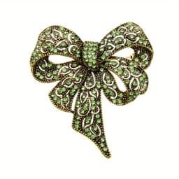Luxury Crystal Bow Ribbon Brooches For Women Men Fashion Bowknot Pins Jewelry