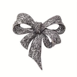 Luxury Crystal Bow Ribbon Brooches For Women Men Fashion Bowknot Pins Jewelry