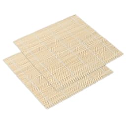 Exquisite Bamboo Sushi Mat with White Finish Seaweed Rice Roll Curling Non Stick Japanese Style Kitchen Essential Sushi Making