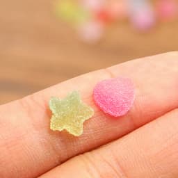 50Pcs Resin Emulation Candy Five-Pointed Star Heart DIY Cream Glue Patch Phone Shell Arts Kids Hair Accessories Materials