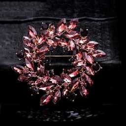 women's round brooch simple wreath buckle pin corsage accessories