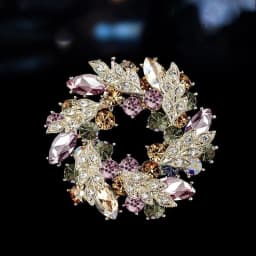 women's round brooch simple wreath buckle pin corsage accessories