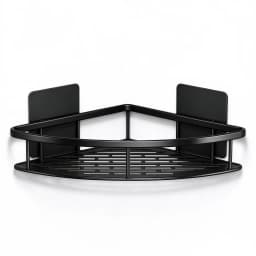 HTMCK No Drill Bathroom Corner Rack, Wall Mount Triangle Shower Shelf, Waterproof Shampoo Holder Bathroom Organizer
