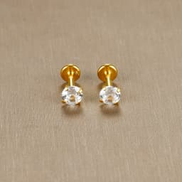 2PC Labret Tragus Stud Earrings 16G Surgical Stainless Steel CZ Crystal Monroe Helix Cartialge Conch Medusa Lip Body Piercing