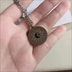 Minimalist Eclipse Role Play Ayan Khaotung Moon Star Round Pendant Necklace Couple Street Niche Jewelry Accessories BirthdayGift