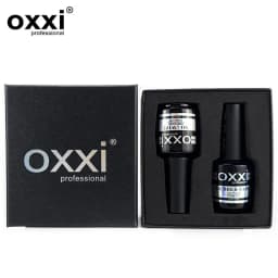 OXXI PROFESSIONAL Rubber Base Coat UV Gel 15ml No Wipe Shiny Top Coat 2pcs Set Gel Polish Semi-permanent Nail Polish Base Gellac