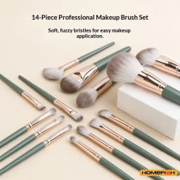 14Pcs Soft Fluffy Makeup Brushes Set, Cosmetic Powder Eye Shadow Foundation Blush Blending Tools