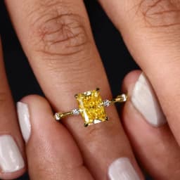CAOSHI Fashion Lady Yellow Zirconia Ring Trendy Female Engagement Ceremony Jewelry Stylish Bridal Wedding Band Accessories Gift