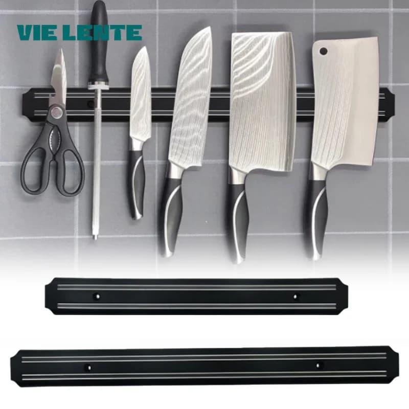 1pc Maximize Your Kitchen Space with This Magnetic Knife Strip Steel Knife Bar for Holder RackUtensils Tools Kitchen Accessories