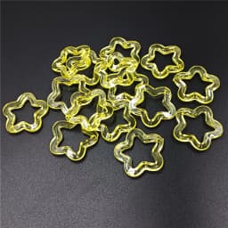 10Pcs 30mm Acrylic Transparent Hollow Star Loose Beads DIY Jewelry Pendant Keychain Windbell Handmade Fashion Accessories