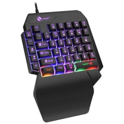 35keys One Handedly Single Hand Mini Gaming Keyboard Usb Ultra-slim Wired Backlight Keyboard for Laptop Desktop PC Smartphone