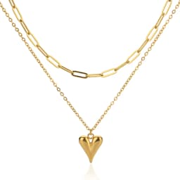 Heart Pendant Necklace for Women Girls 316L Stainless Steel Choker Necklaces Aesthetic Handmade Jewelry Accessories Free Gifts