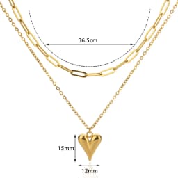 Heart Pendant Necklace for Women Girls 316L Stainless Steel Choker Necklaces Aesthetic Handmade Jewelry Accessories Free Gifts