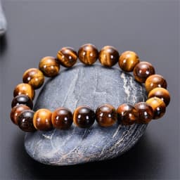 Kirykle Fashion Tiger Eye Bangles Men 4-12mm Natural Energy Stone Beads Reiki Healing Bracelets for Women Jewelry Pulseras Gifts
