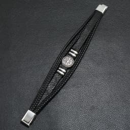 Red Black Red Tree Male Unique Design Trendy Punk Vintage Cuff Men Bracelets PU Leather Bracelets Bangles for Women Men Jewelry