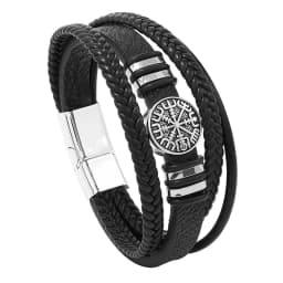 Red Black Red Tree Male Unique Design Trendy Punk Vintage Cuff Men Bracelets PU Leather Bracelets Bangles for Women Men Jewelry