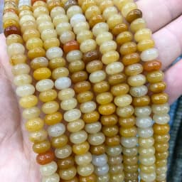 5x8MM Abacus Natural Chalcedony Aquamarine Tourmaline Ruby Quartz Stone Loose Spacer Bead for Jewelry Make Diy Bracelet Earrings