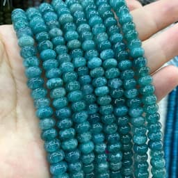 5x8MM Abacus Natural Chalcedony Aquamarine Tourmaline Ruby Quartz Stone Loose Spacer Bead for Jewelry Make Diy Bracelet Earrings