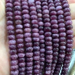 5x8MM Abacus Natural Chalcedony Aquamarine Tourmaline Ruby Quartz Stone Loose Spacer Bead for Jewelry Make Diy Bracelet Earrings
